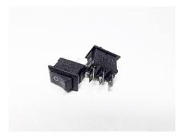 CHAVE TECLA MINI RET.6X10MM KCD11L/D 2T VERMELHA C/05 PÇS