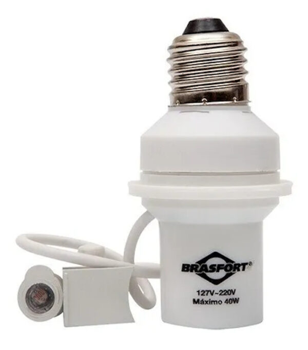SOQUETE C/RELE FOTOCELULA BIVOLT P/LAMPADA 40 W (CORUJA)